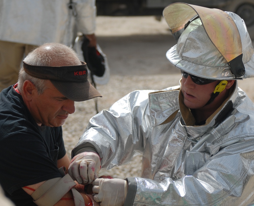 Mass Casualty Exercises at FOB Marez