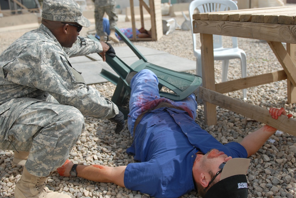 Mass Casualty Exercise at FOB Marez