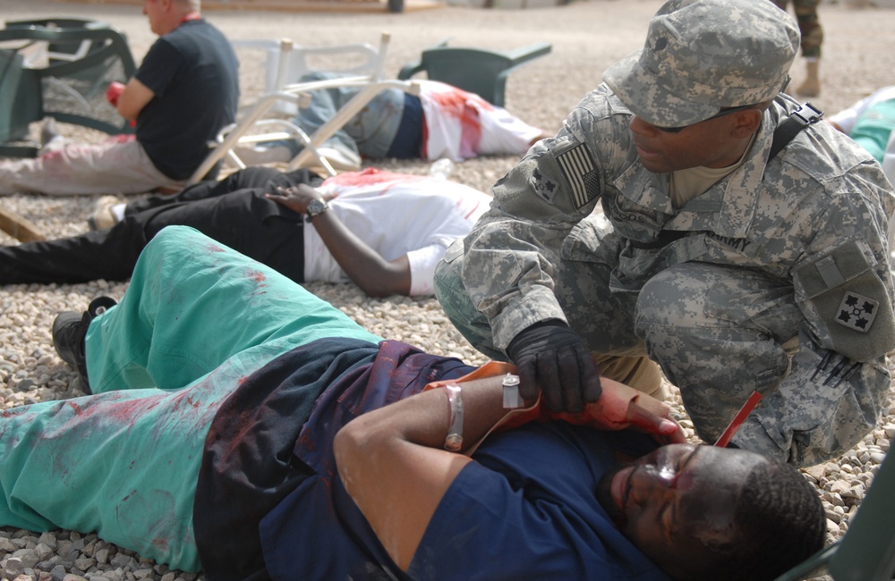 Mass Casualty Exercise at FOB Marez