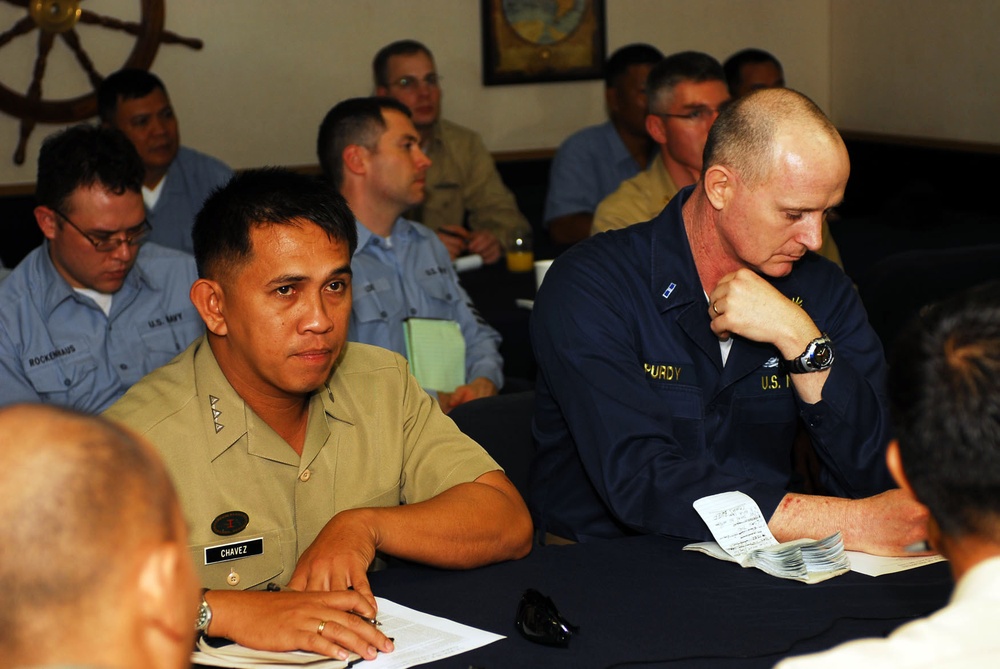 U.S., Philippine Sailors hold planning meeting for exercise