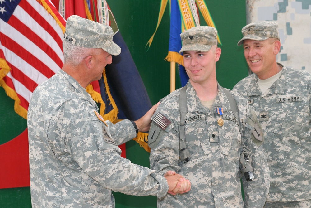 Door Gunner Awarded Air Medal, Combat Aviation Brigade, 1st Infantry Division