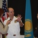 Vice Adm. Kevin Cosgriff meets with Kazakhstan Navy officials at the Ministry of Defense headquarters in Astana, Kazakhstan