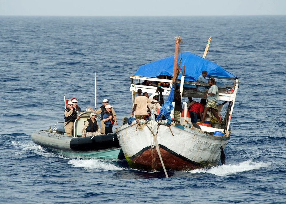 Canadian ships tow Yemeni dhow back to safety