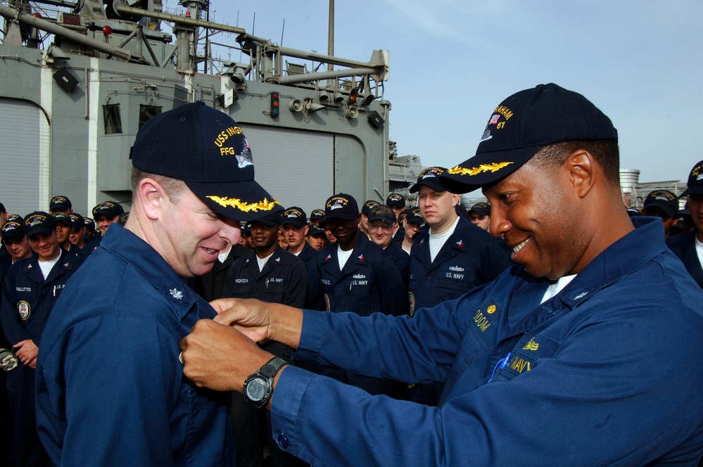 Receiving the Command-at-Sea pin