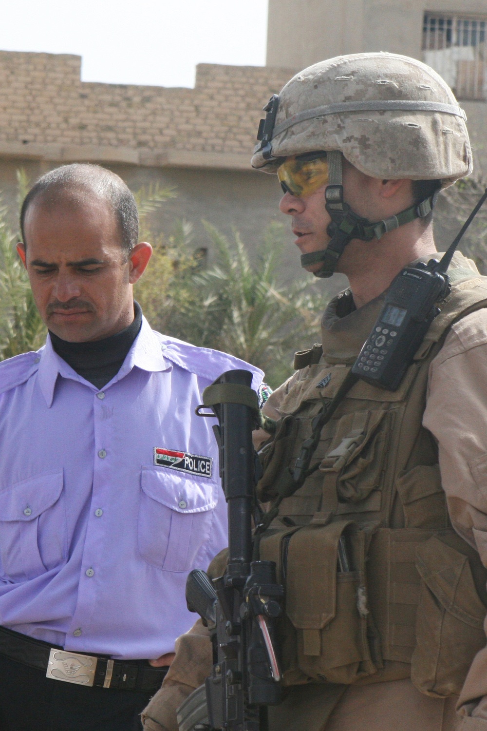 Foot patrol outside of Jebadin
