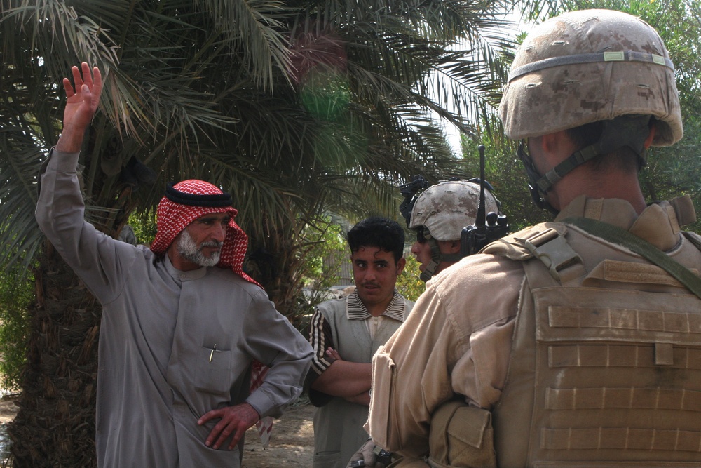 Foot patrol outside of Jebadin