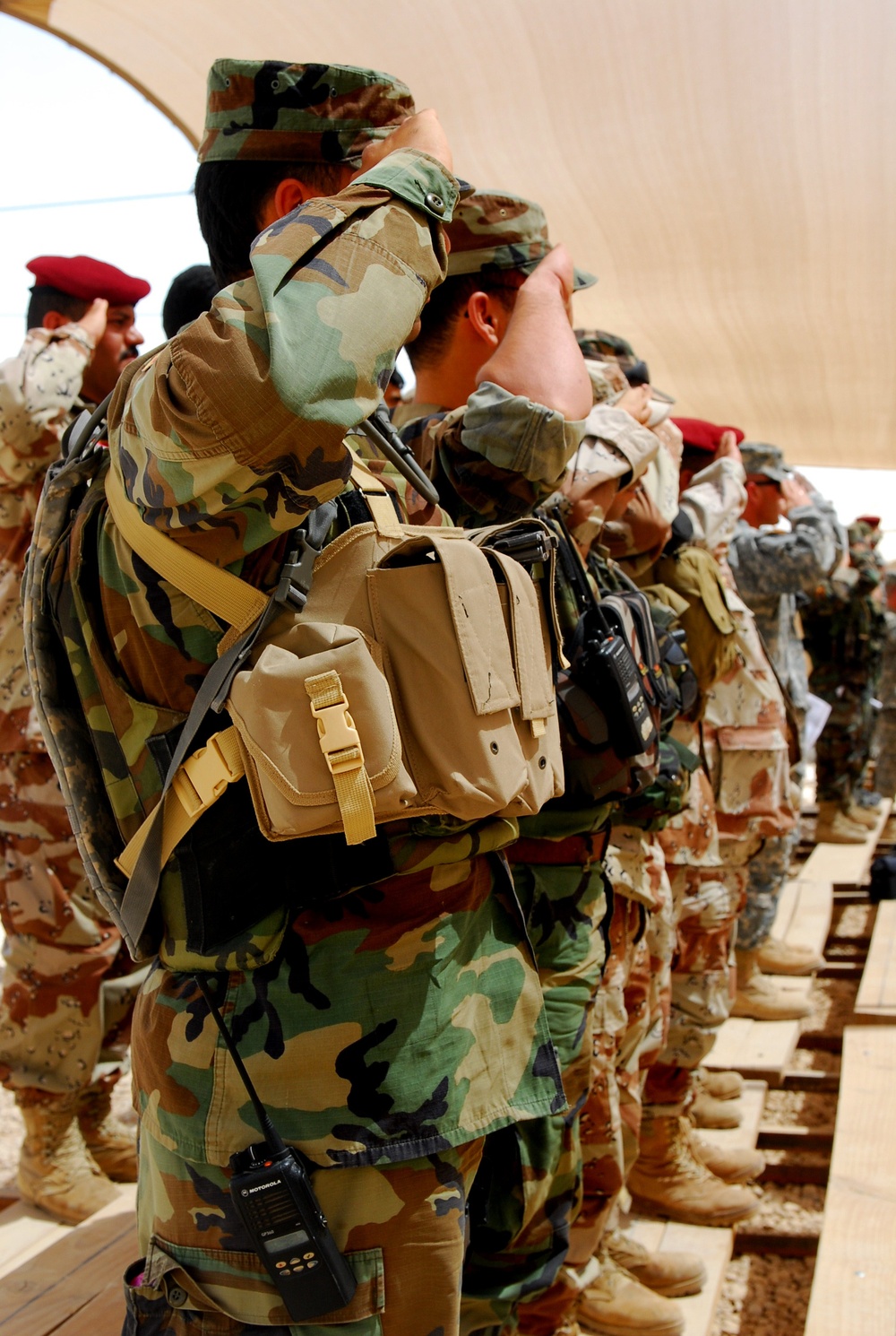 Iraqi security forces class graduates from non-commissioned officers academy