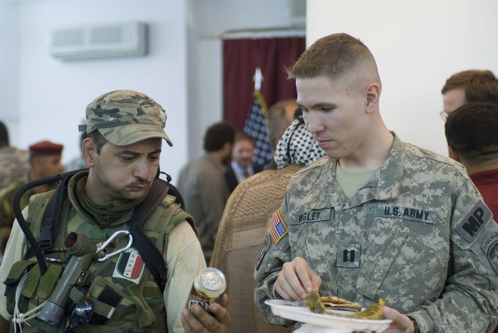 Iraqi's bid farewell to 214th Fires Brigade