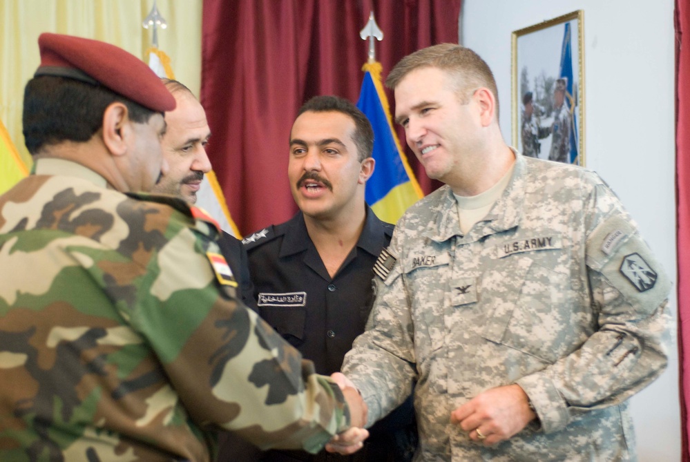 Iraqi's bid farewell to 214th Fires Brigade