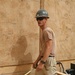Seabees construct huts in Al Anbar province