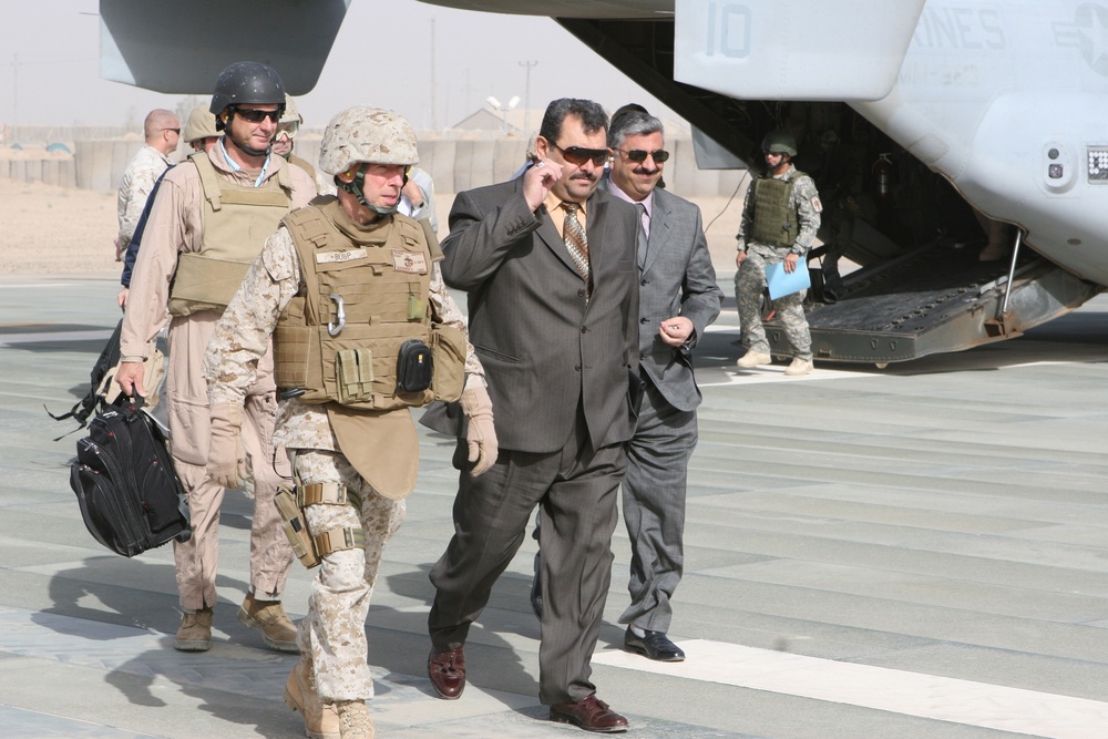 Arriving for Anbar Leadership Summit