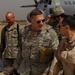 Commander greeted upon arrival to Sather Air Base