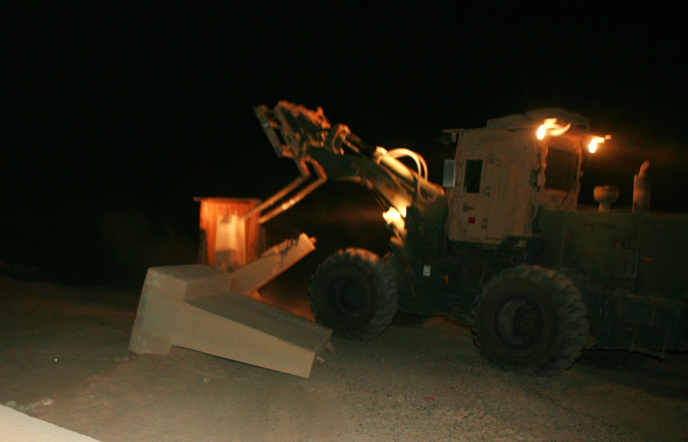 Combat Logistics Battalion-1 Marines and contractors demilitarize road, reinforce compound security