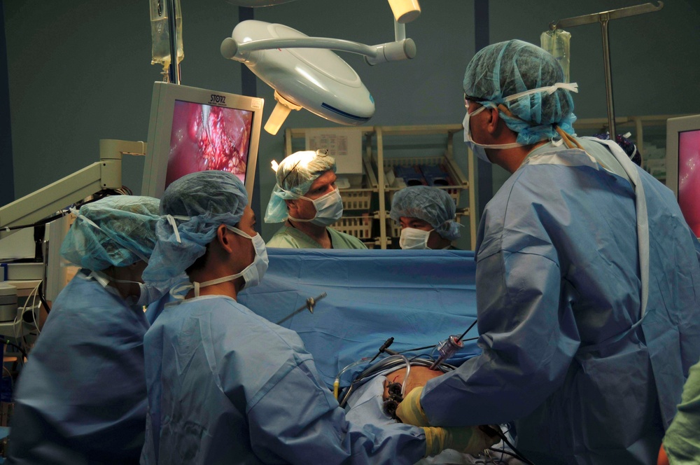 Surgery on hospital ship USNS Mercy in Vietnam