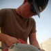 Seabees construct huts in Iraq