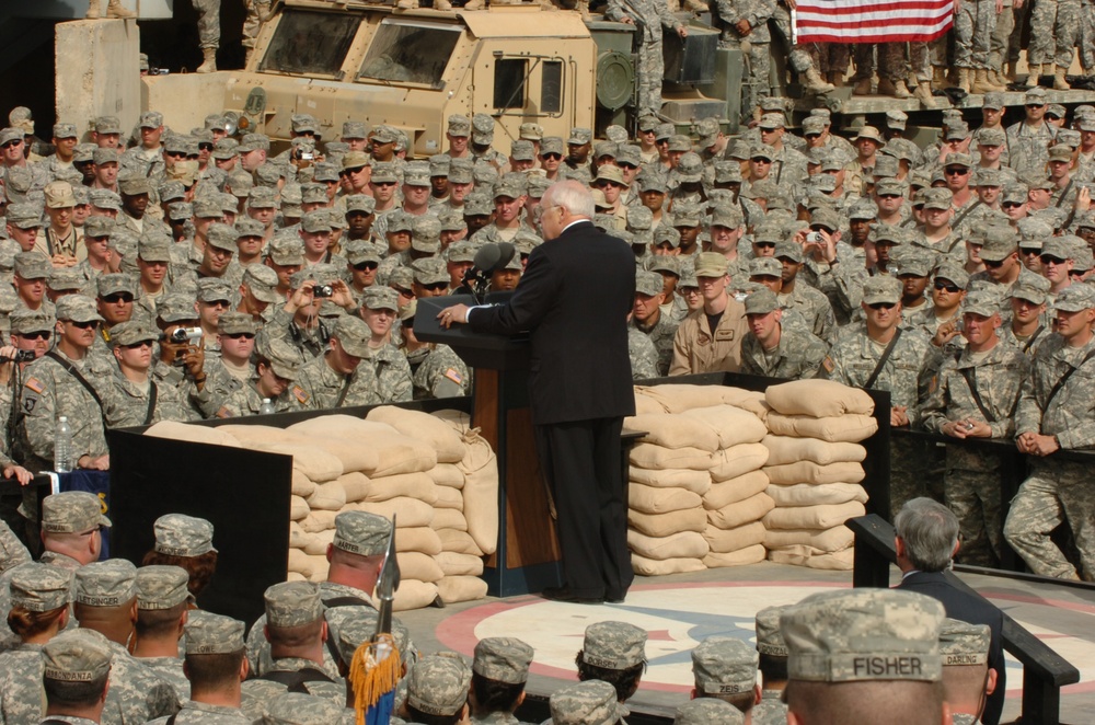 Vice President Cheney visits troops in Afghanistan