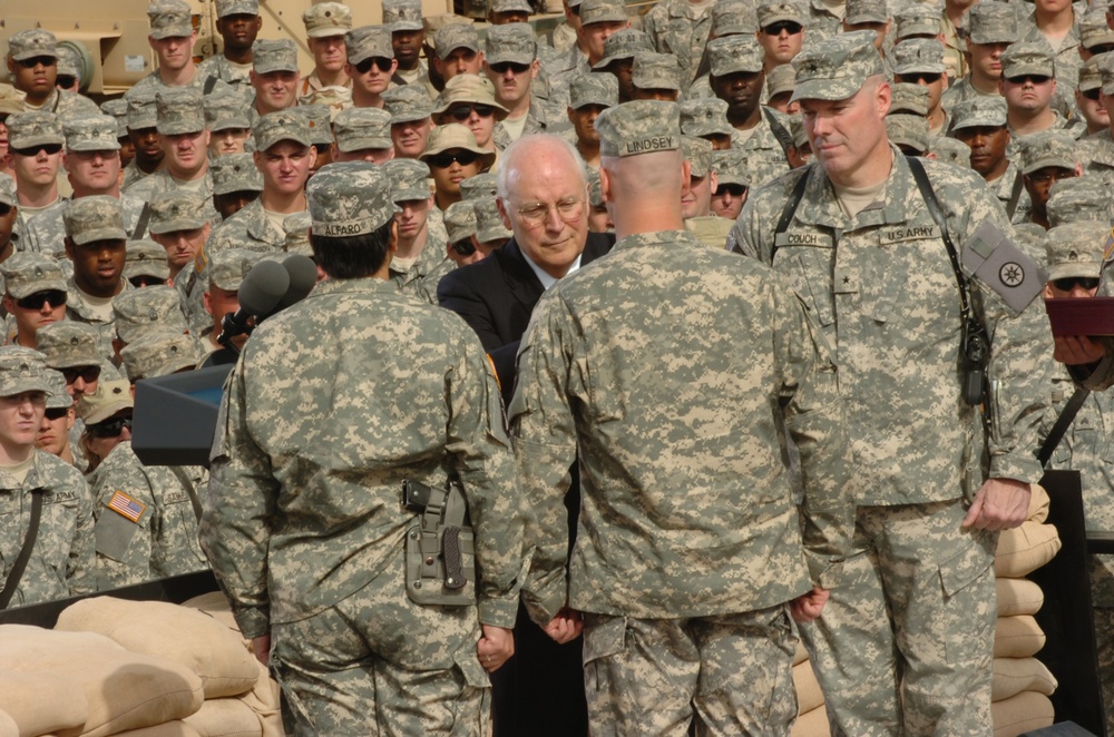 Vice President Cheney visits troops in Afghanistan