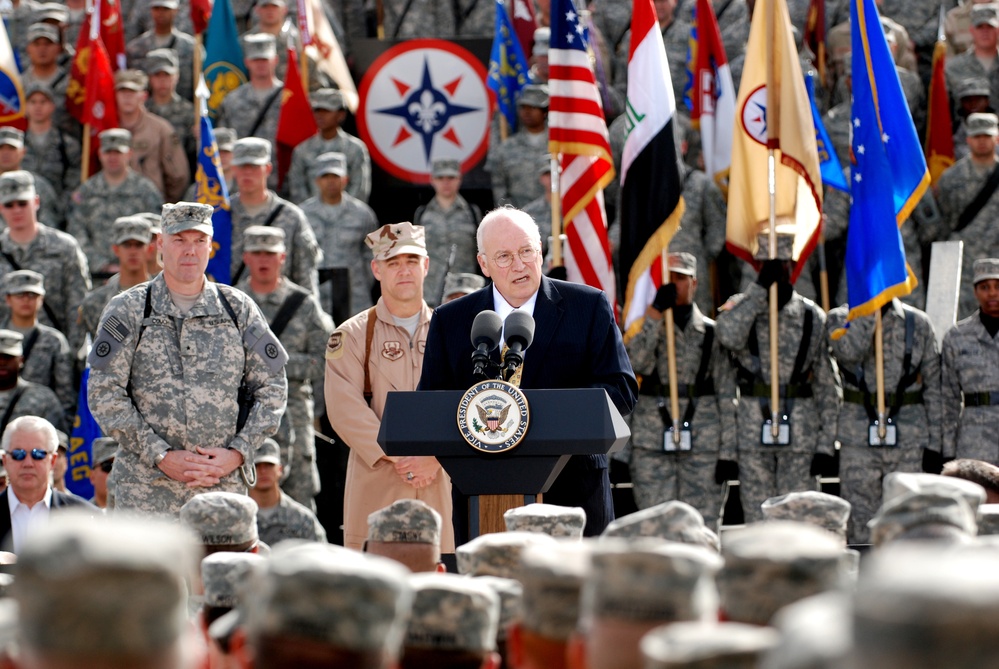 Vice President Cheney visits troops in Afghanistan