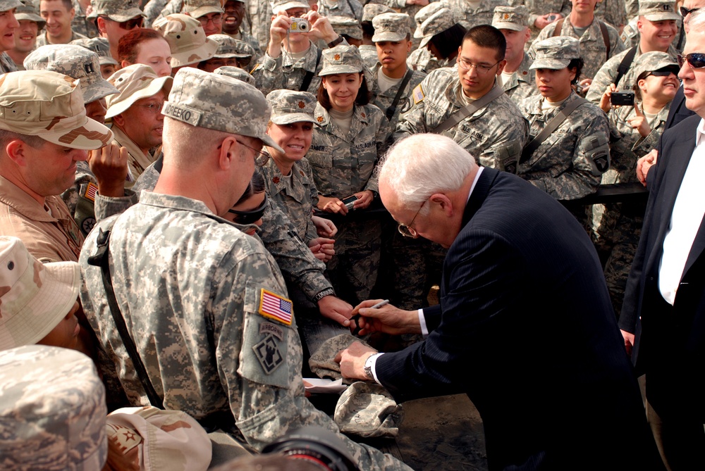 Vice President Cheney visits troops in Afghanistan