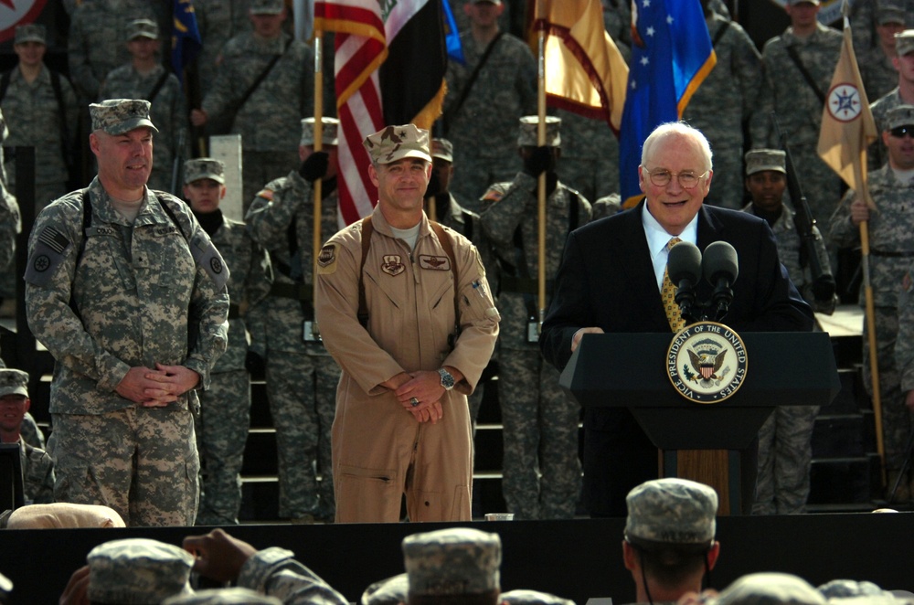 Vice President Cheney visits troops in Afghanistan