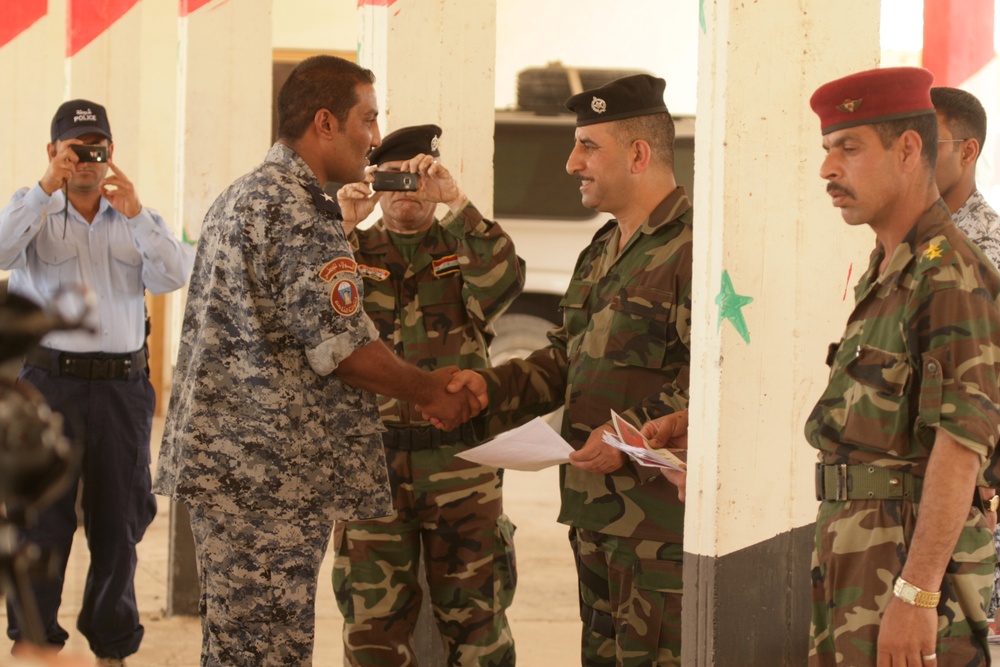 Graduation ceremony at Camp Fallujah