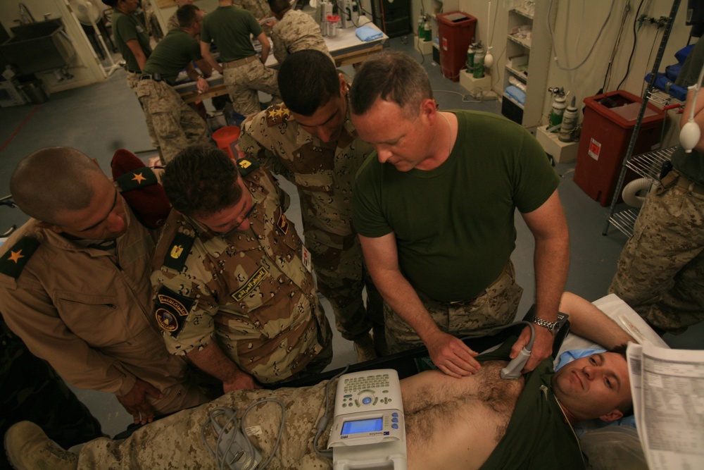 Corpsmen Teach Combat Casualty Care to Visiting Iraqi Medical Team