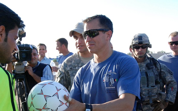 CF soccer team loses third match to a Multaka team, gain favor of local Iraqis