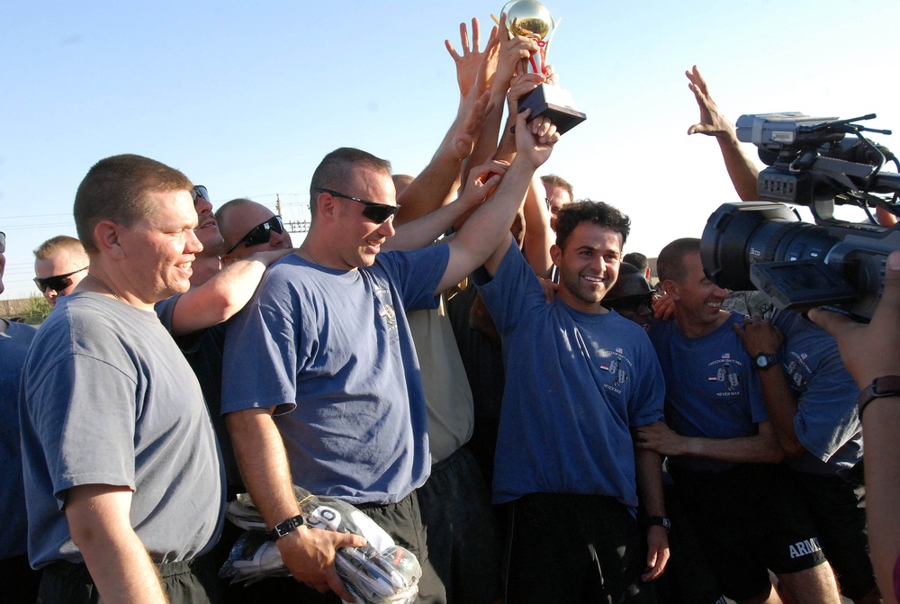 CF soccer team loses third match to a Multaka team, gain favor of local Iraqis