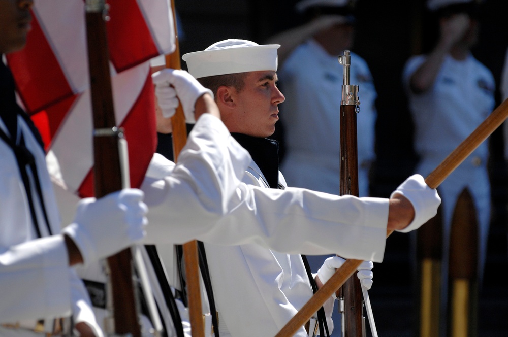 Retirement ceremony at Navy Memorial