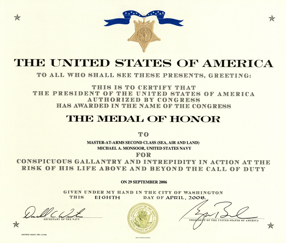 Monsoor family receives Medal of Honor