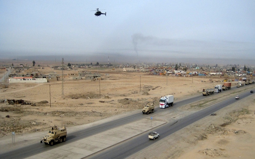 Security includes supplying troops, tons of supplies, thousands of desert miles