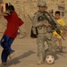 U.S. Army Sgt Joins Iraqi Boys in a Game of Soccer