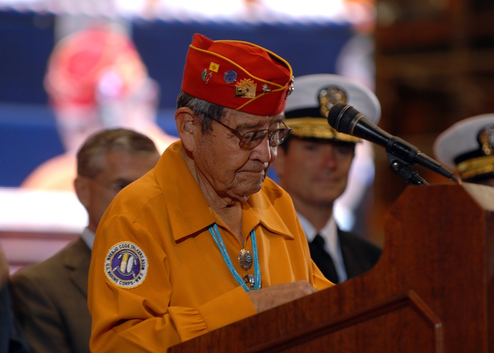 Navajo code talker blesses new submarine