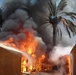 Fire destroys post, Marines persevere