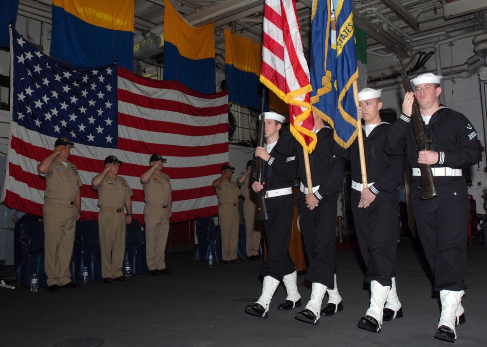 Change of command on USS Nashville