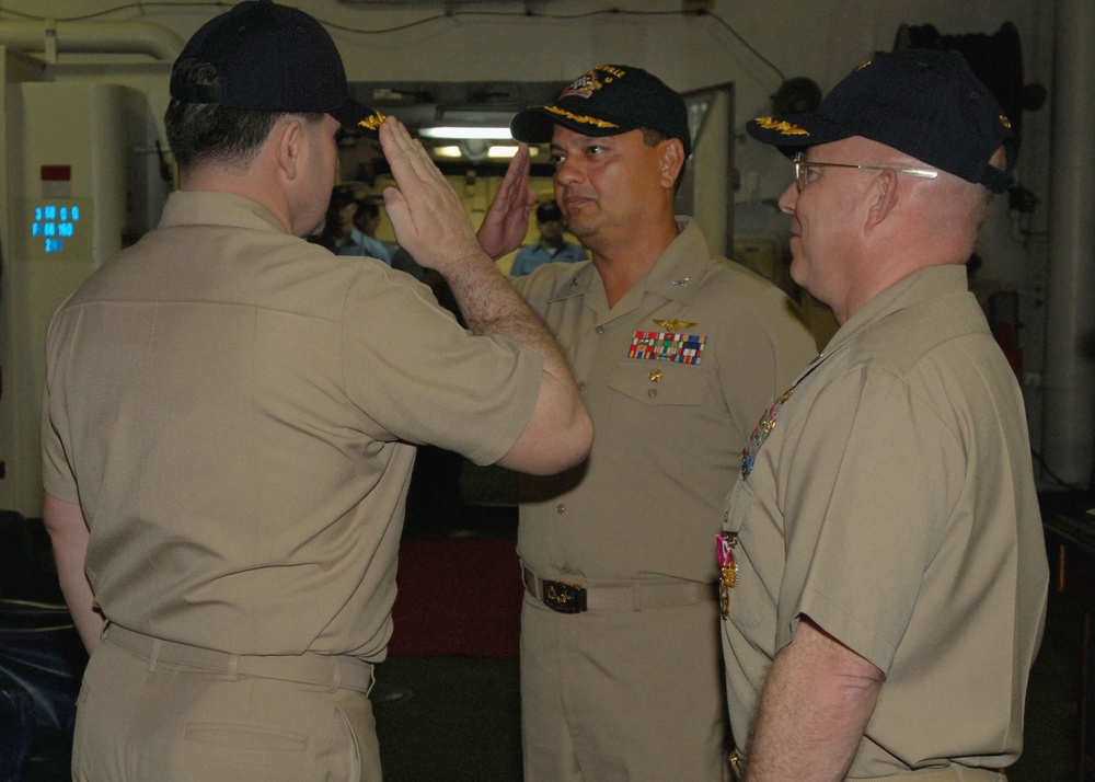 Change of command on USS Nashville