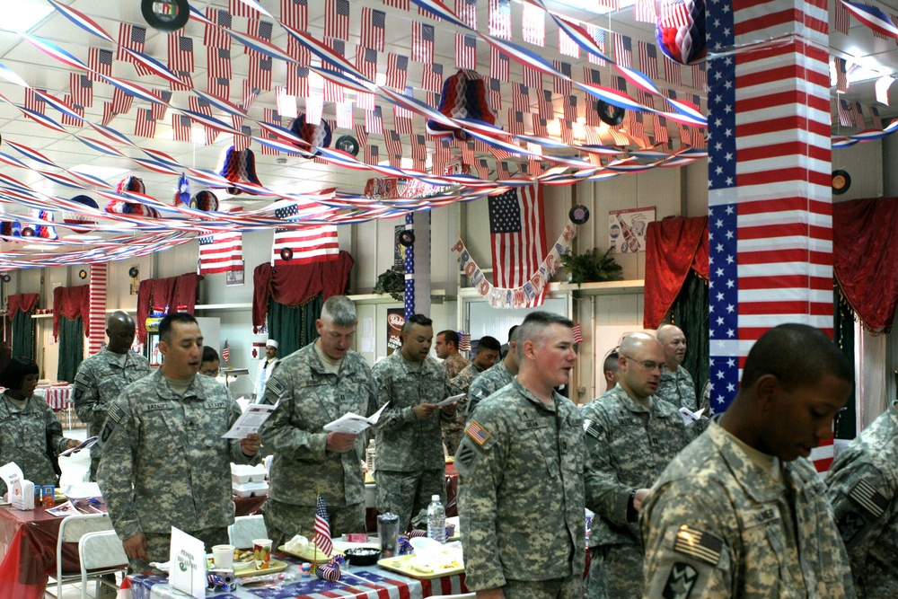 Soldiers begin Independence Day with prayer