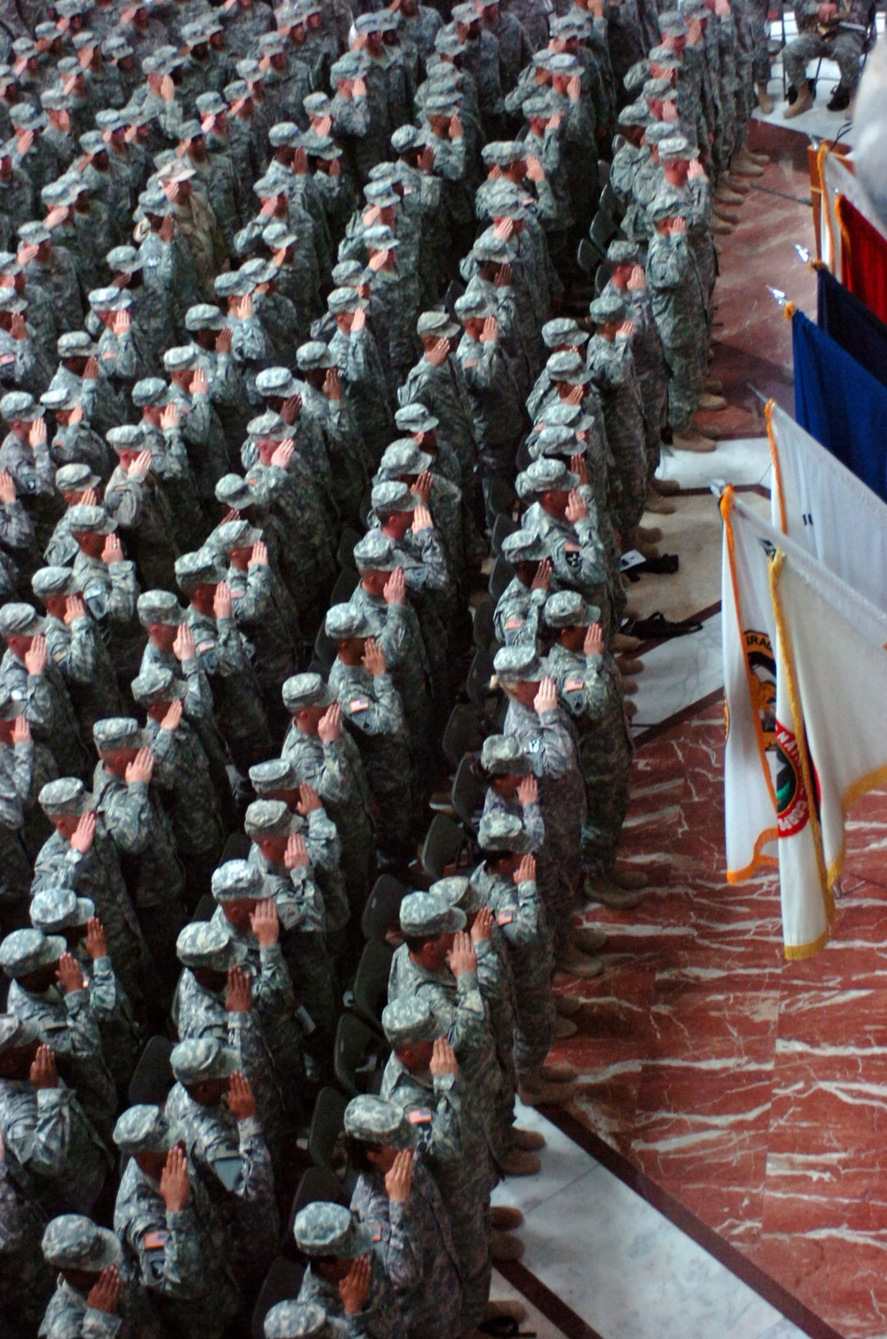 55 Strike Soldiers re-enlist during ceremony in Baghdad