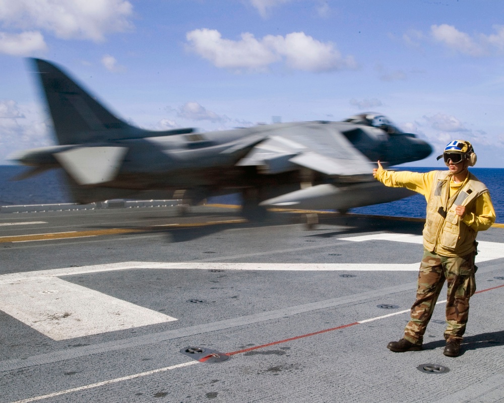 AV-8B Harrier takes off