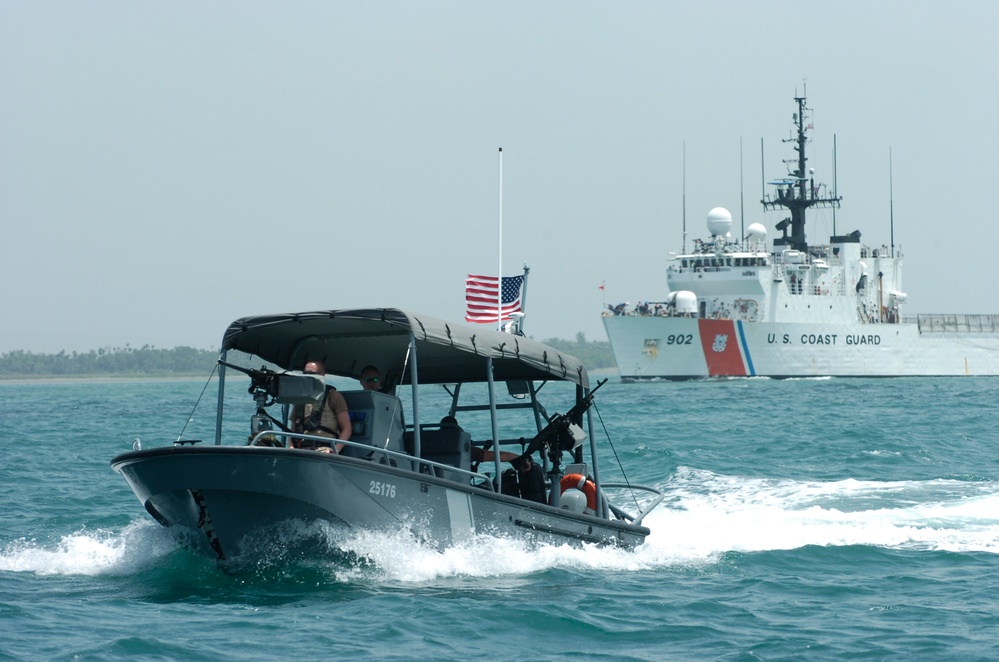 Escorting Coast Guard Cutter 'Tampa'