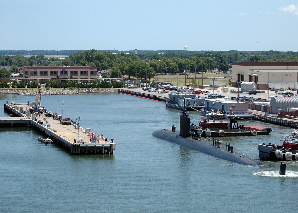 USS Boise departs