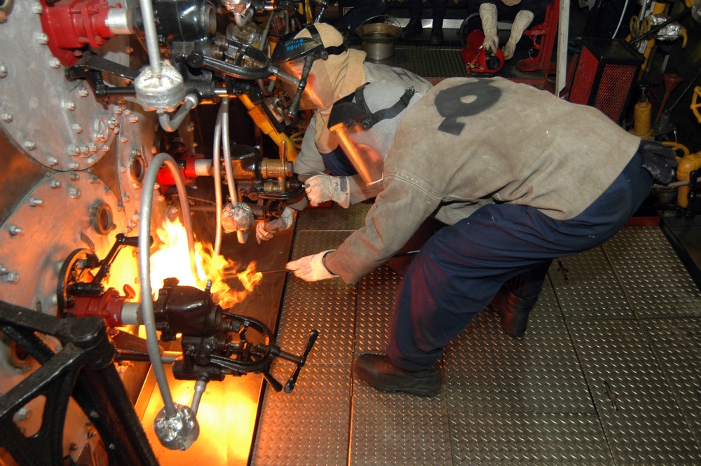 Working aboard USS Kitty Hawk
