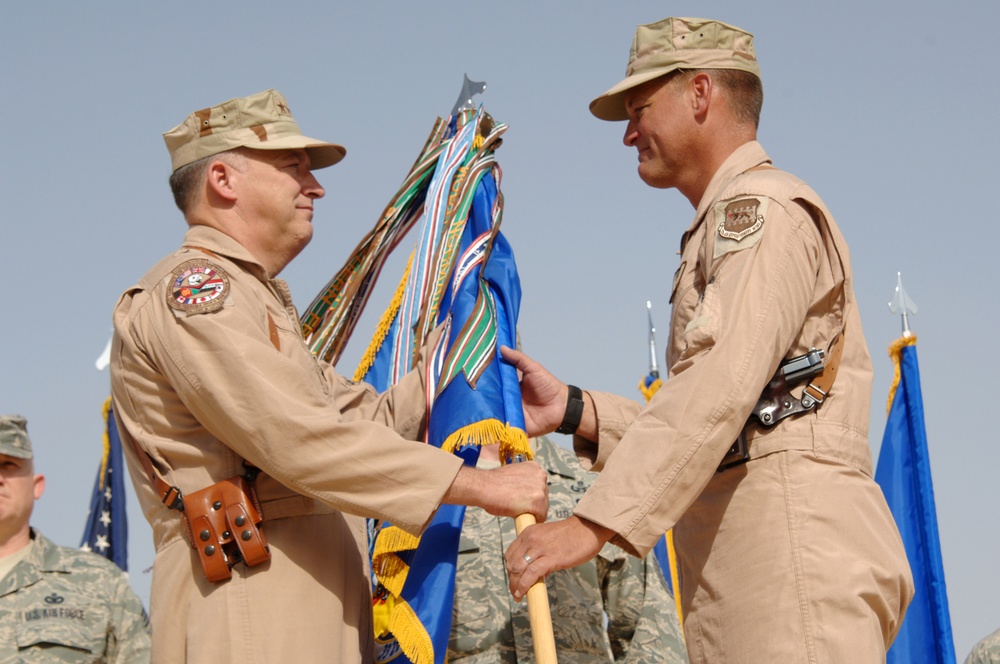 332 AEW Airmen Welcome New Commander