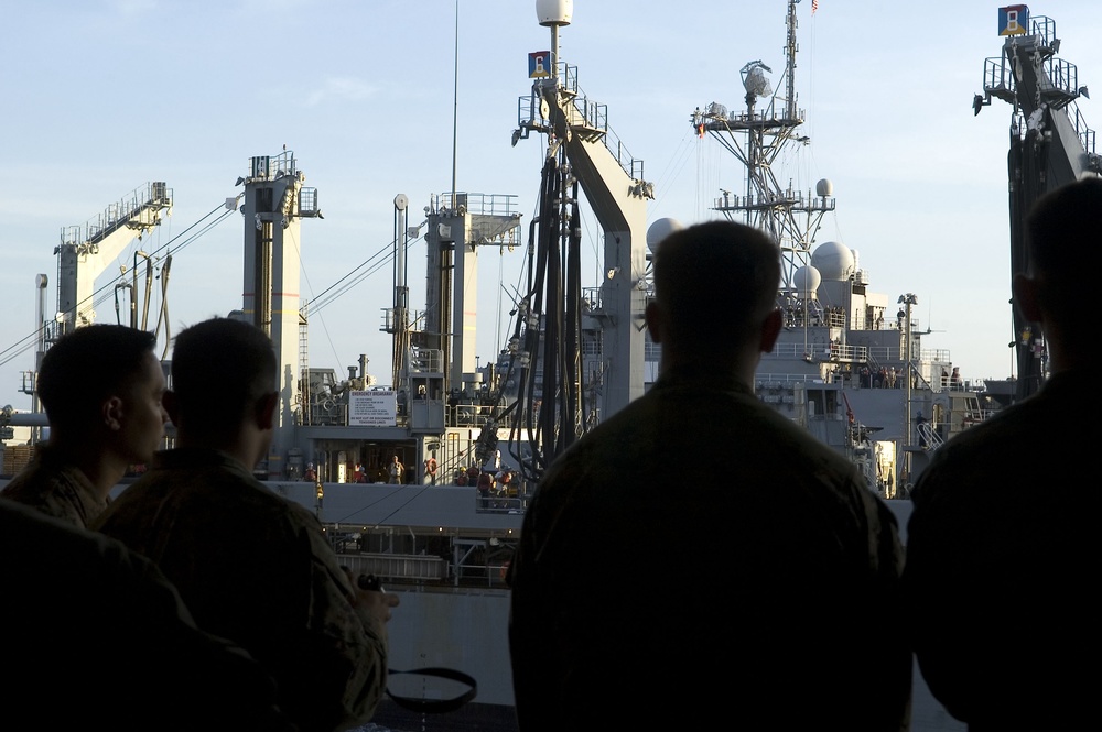USS Essex replenishment at sea