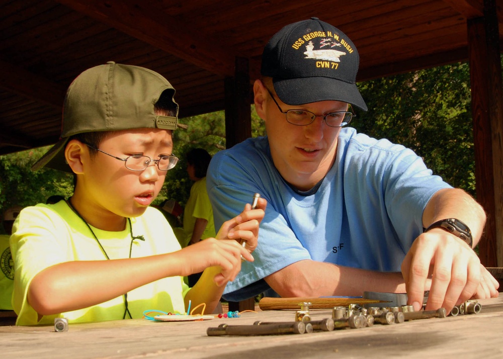 Helping out a Cub Scout