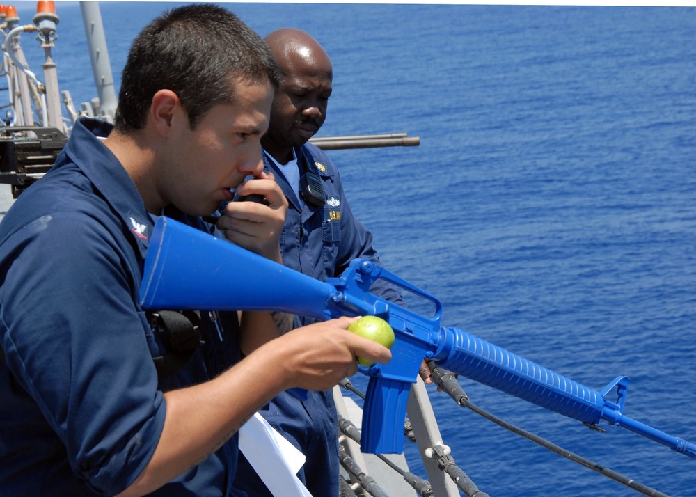 Force protection drill aboard USS Bulkeley