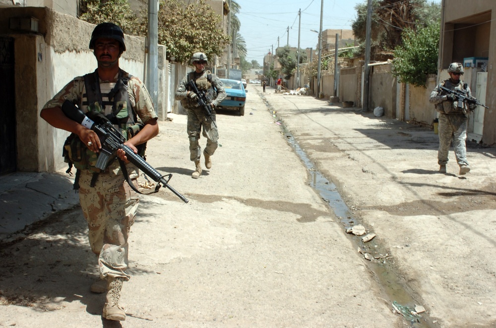 Hard Rock, IA patrols the streets of Hurriyah daily