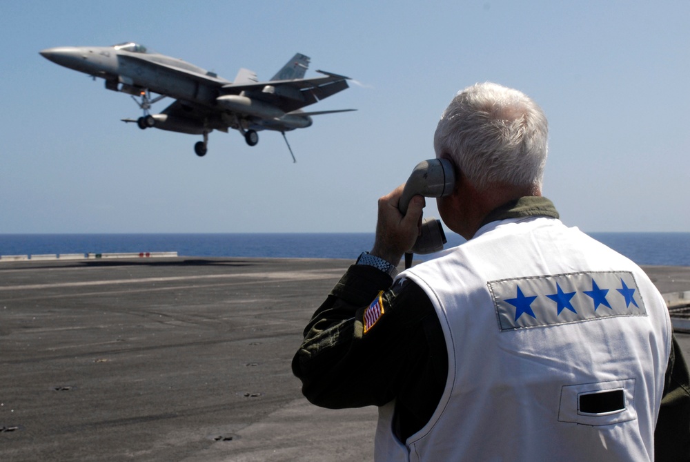 LSO's on USS Kitty Hawk