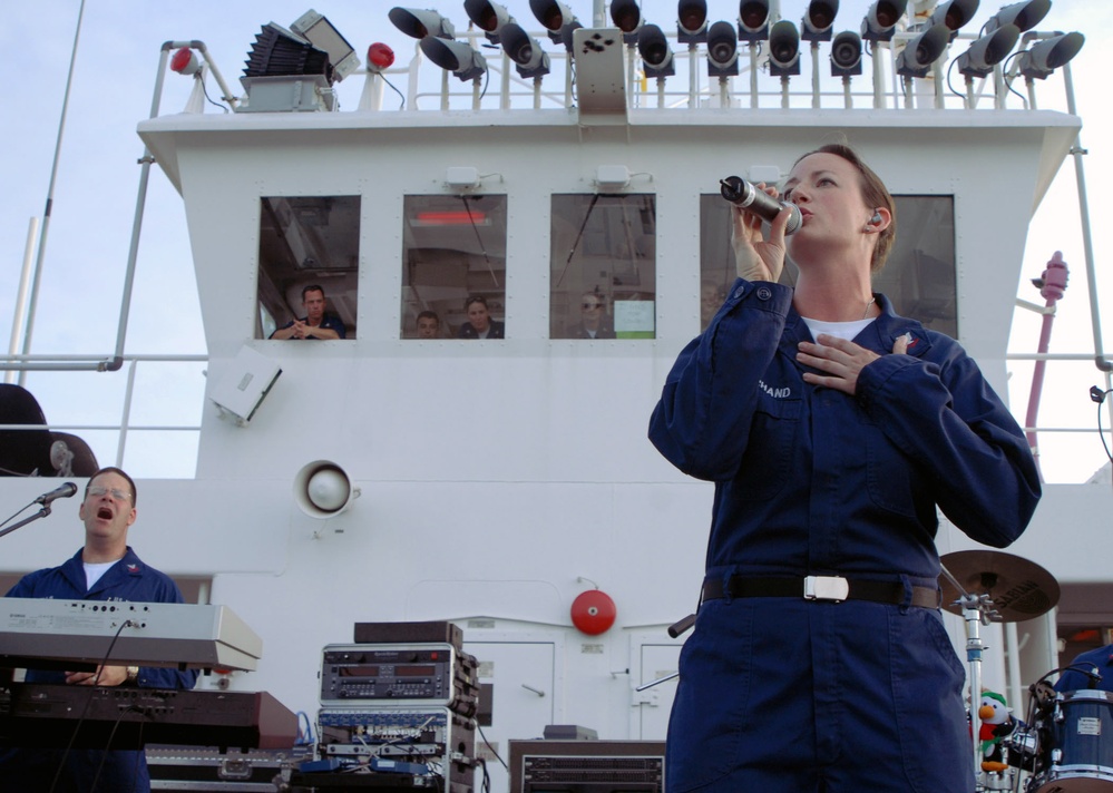 Singing out at sea aboard the USNS Comfort