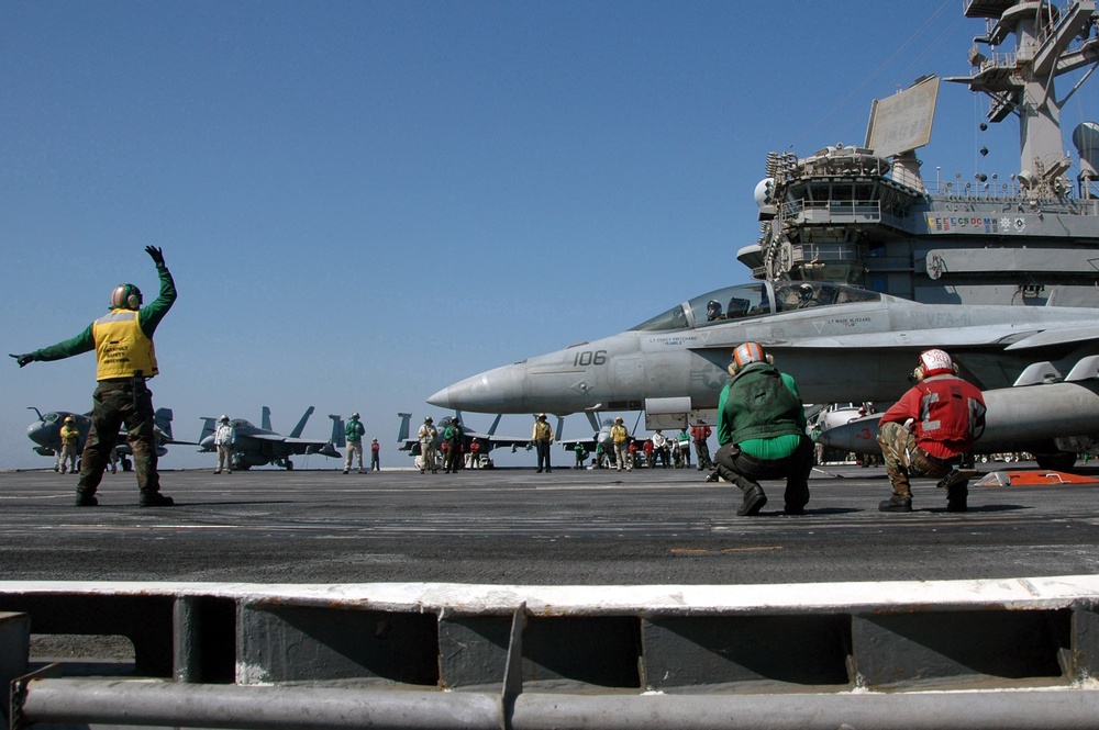 Set to launch a Super Hornet